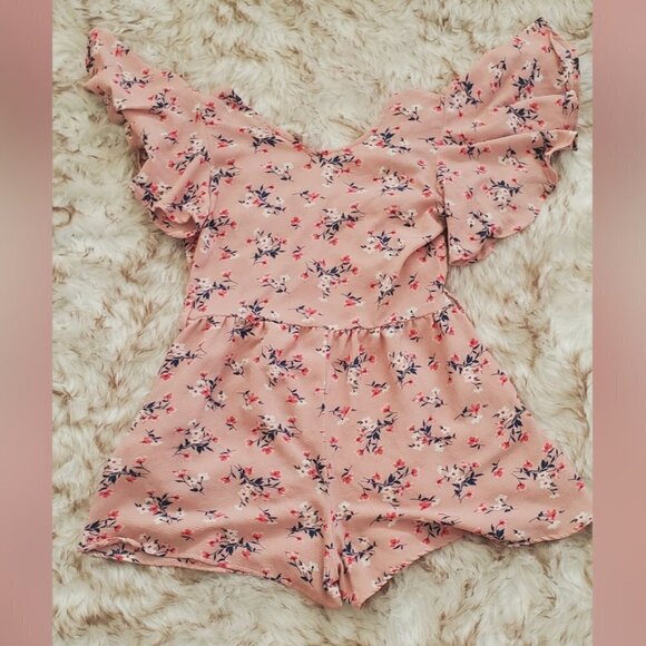 Good Luck Gem Flower 🌺 Print Rompers Jumpsuit Pants 🌴 - Picture 5 of 12